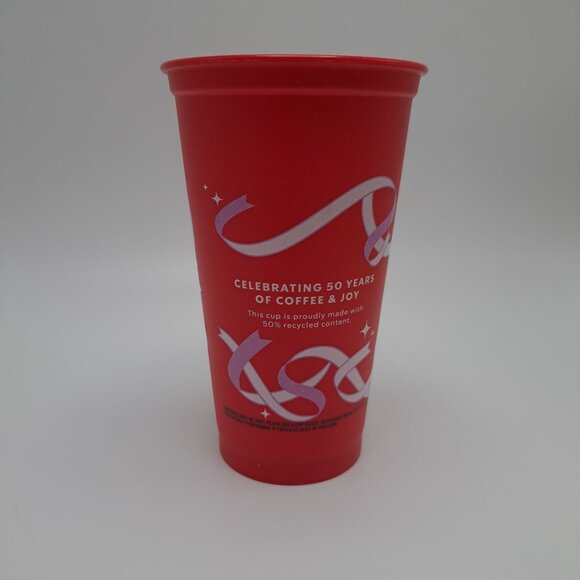 Starbucks Recycled Red Cup 50th Anniversary Edition Reusable Coffee Tumbler - Picture 3 of 11